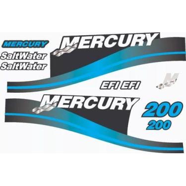 Imagem de Kit Adesivos Mercury 200 Efi Para Motor De Popa - SPTS