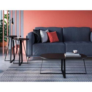 Imagem de Kit Para Sala Com Mesa de Centro 90 cm e 2 Mesas Laterais - Artesano S