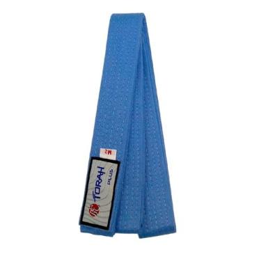 Imagem de Faixa de Judô Karatê Plus Infantil Azul Celeste Torah, Azul celeste, M