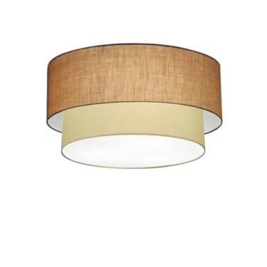 Imagem de Plafon Duplo Cilíndrico Vivare Md-3017 Cúpula em Tecido 50x40cm - Bivo