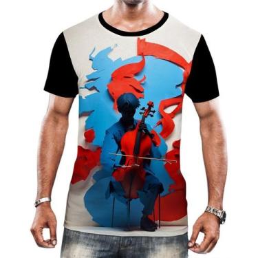 Imagem de Camiseta Camisa Tshirt Instrumento Corda Violoncelo Arte 3 - Enjoy Sho