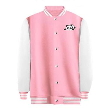 Imagem de Jaqueta Colegial Moletom Masculina Feminina Panda sem Bolso - Calttony