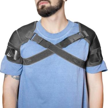 Imagem de Corretor Postural Unissex Ajustável Tamanho L/XL  Alinha Ombros  Reduz