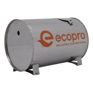 Imagem de 01 Caixa D'água Inox P/ Aquecedor Solar - Reservatório Auxiliar - Ecop