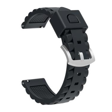 Imagem de Pulseiras esportivas de silicone de liberação rápida para homens e mulheres de 20 mm, 22 mm, 24 mm, para relógio Samsung Galaxy Watch para relógio Garmin e mais, preta, cinza, laranja, azul marinho