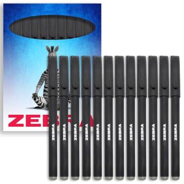 Imagem de Zebra - ZGE Caneta bastão de tinta gel - 0,7 mm - barril fosco - preto - pacote com 12