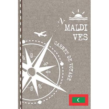 Imagem de Maldives Carnet de Voyage: Cahier de Voyageurs Dot Grid Pointillé A5 - Dotted Journal de bord pour Ecrir. Livre pour l'écriture, dessiner. Souvenirs d'activités vacances - Notebook á points