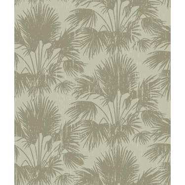 Imagem de Livelynine Papel de parede tropical descasque e cole papel de parede verde escuro palmeira autoadesivo com realce vegetação mural de parede vintage folha tropical papel de contato para armários