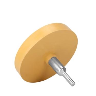 Imagem de 3,5" Removedor de decalque Roda de borracha 90mm Removedor de cola de superfície de carro Roda de borracha Adaptador universal para furadeira elétrica Abrasivos rotativos 1 peça, 3,5 polegadas