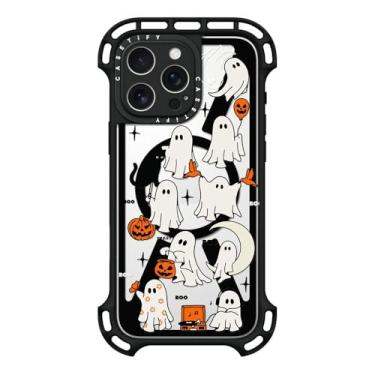 Imagem de CASETiFY Capa Ultra Bounce para iPhone 16 Pro Max [à prova de choque/10 m. Proteção contra quedas de grau militar 10x/compatível com Magsafe] - Boo Things - preto transparente