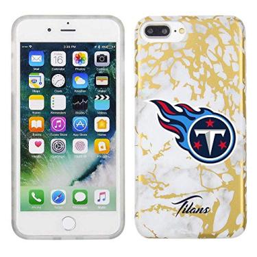Imagem de Prime Brands Group Capa de celular para Apple iPhone 8 Plus/7 Plus/6S Plus - Branco/Ouro - Licenciado pela NFL Tennessee Titans