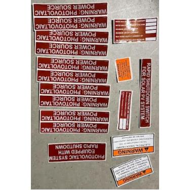 Imagem de Hellermann Tyton C120370 NEC2014KIT 17 etiquetas solares sortidas vermelho/laranja/amarelo