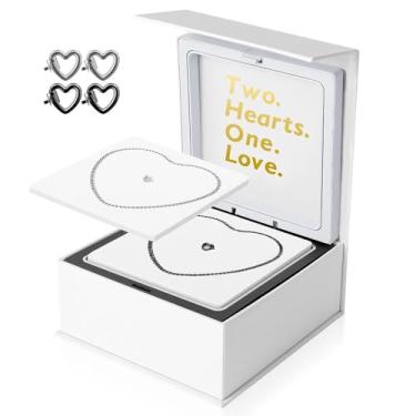 Imagem de WeLocked Kit de pulseiras permanentes para casais – Conjunto de pulseiras DIY com fecho de coração para casais, amigos e família – presente exclusivo para aniversário, dia dos namorados, aniversário –