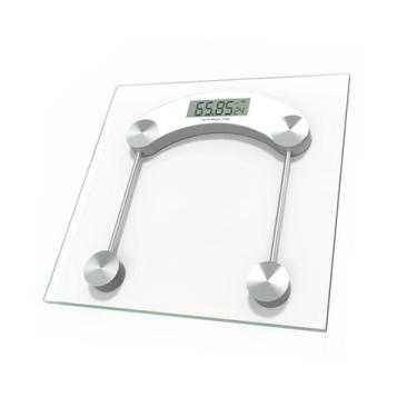 Imagem de Balança Digital Banheiro Vidro Temperado Academia Quadrada 180KG - SHO