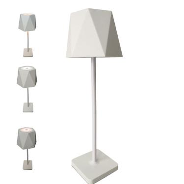 Imagem de Luminaria Abajur Mesa 3 Tons Led Bateria Recarregavel USB Casa Trabalho Sala Quarto Recepçao Escritorio Iluminaçao Moderno Decorativo