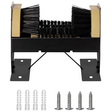 Imagem de Limpador de sapatos e raspador de botas com armação de metal e plástico de luxo, escova portátil ou montada no chão para uso ao ar livre, remove lama, neve e areia - ideal para todos os tamanhos de