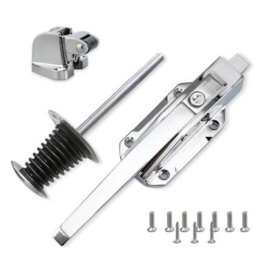 Imagem de SZRUNZHU Fechadura de porta de refrigerador, travas de porta de freezer, maçaneta comercial, trava de porta de empurrar para abrir trava de porta interior de metal sólido deslocamento -1/20.3 cm a