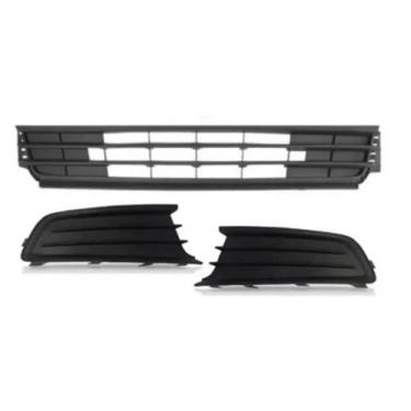 Imagem de Grade Molduras Sem Furo Parachoque Milha Gol Voyage G6 Kit - 5259374