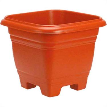 Imagem de Vaso Pl.Quadrado N.17 Marrom-9448 - PLASTICOS RISCHIOTO