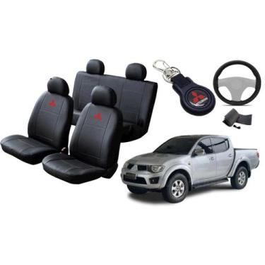 Imagem de Kit Capa L200 2008 a 2015 + Chaveiro + Capa de Volante: Durabilidade G