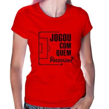 Imagem de Baby Look Jogou com quem parceiro - Foca na Moda, Vermelho, M