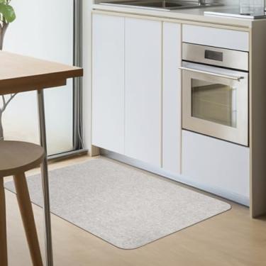 Imagem de 1 Tapete Cozinha Super Antiderrapante Absorvente Ln 45x65 Vr (MARFIM bege claro areia)