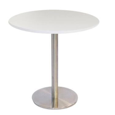 Imagem de Mesa Bistrô Beta 112,50 cm (Altura) com Tampo em MDP Redonda 70 cm Branco