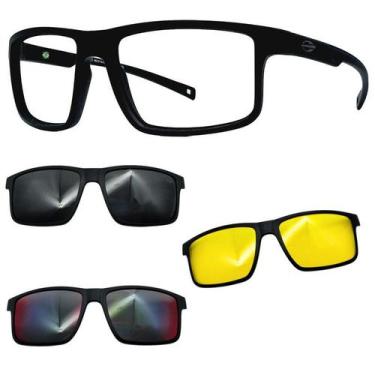 Imagem de Oculos Mormaii Swap 5 6127 Preto Fosco com 3 Clipons CRN, Preto fosco