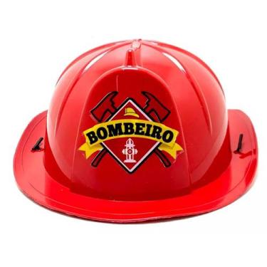 Imagem de Chapéu Capacete Corpo De Bombeiro Fanstasia Para Festa Vermelho - Dive