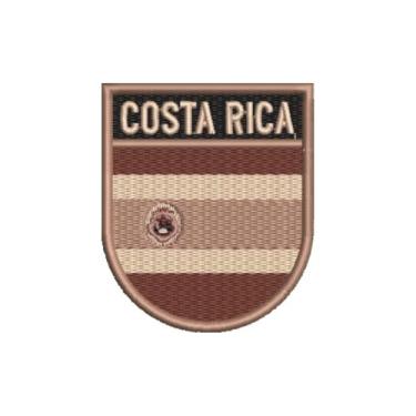 Imagem de BP0201E-004 Bandeira Costa Rica Patch Bordado 6,8×8,0 cm (D-Arquivo Matriz para bordar.)
