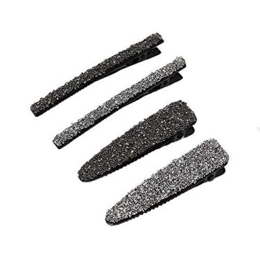 Imagem de 4 peças de grampos de cabelo com strass brilhante, grampos de cabelo, grampos de cabelo, bico de pato, jacaré, acessórios de cabelo