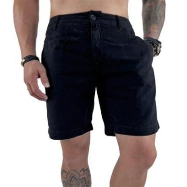 Imagem de Bermuda Sarja Calvin CKJ Colors Preto-Masculino