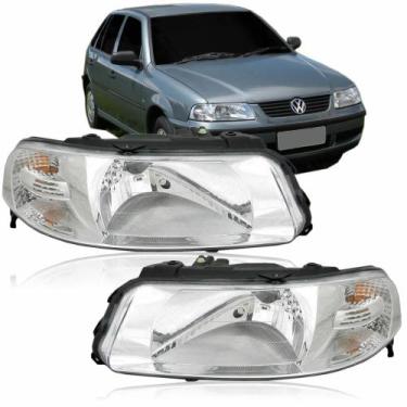Imagem de Farol gol/parati/saveiro g3 2000 a 2004 cromado foco simples - TYC, Es