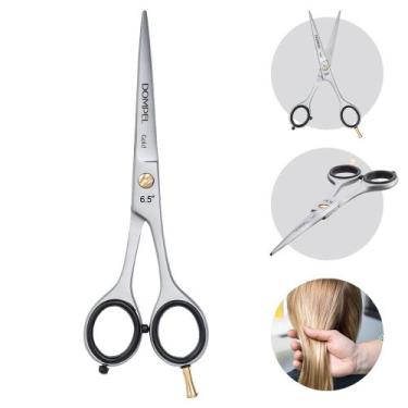 Imagem de Tesoura Corte de Cabelo Profissional Barbeiro Cabelereiro Gold Line Na