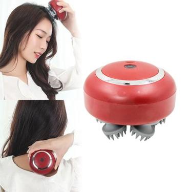 Imagem de Massageador de Cabeça Portátil Sem Fio USB Vinho 3 veloc - shop mix