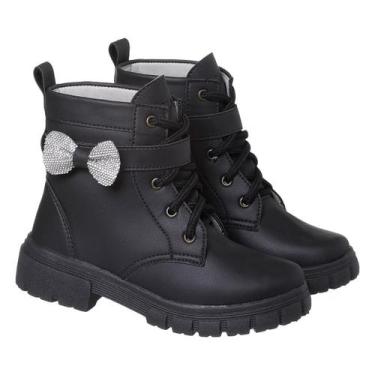 Imagem de Coturno 3 em 1 Beakid Bota Infantil Menina Preto, Preto, 28