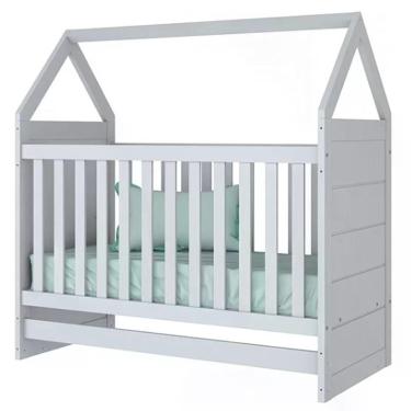 Imagem de Jogo de Quarto com Berço Montessoriano Cabana e Roupeiro Americano 6 Portas - Móveis He...