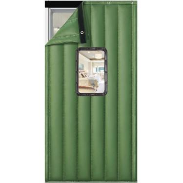 Imagem de Porta de tela magnética de algodão pesado Porta 100 × 230cm, cortina de porta magnética Privacia Privacidade à prova de intemperança Perda de energia Resistente a frio Oxford Cloth Port Scre