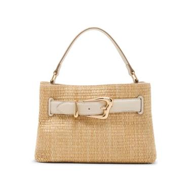 Imagem de Anne Klein Bolsa de palha com alça conversível, pergaminho, Pergaminho, Small