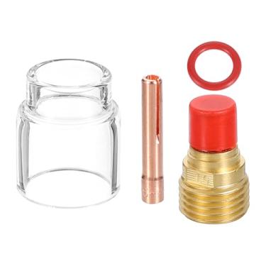 Imagem de HARFINGTON Kit de tocha Tig de 21 peças para WP-9, WP-20, WP-25 com tocha de soldagem TIG, conector de suporte de eletrodo de tungstênio, bocal de cerâmica para equipamentos relacionados à soldagem