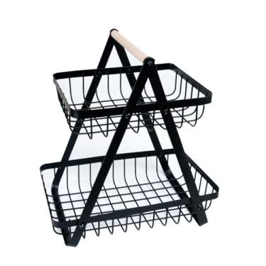 Imagem de ORGANIZADOR FRUTEIRA MULTIUSO DUPLO DE METAL 24,5CM