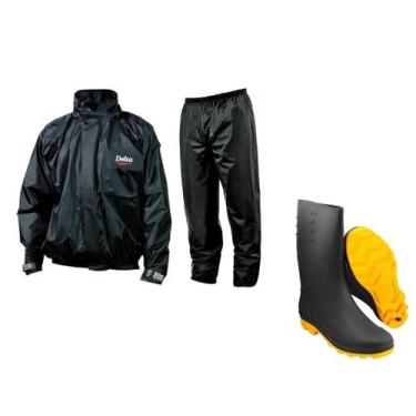 Imagem de Capa De Chuva Delta Nylon P Bota Vonder Solado Amarelo 40