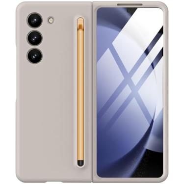 Imagem de Capa protetora à prova de choque para Samsung Galaxy Z Fold 5 com caneta S Pen e protetor de tela integrado, compatível com carregamento sem fio MagSafe, capa protetora à prova de choque para Samsung