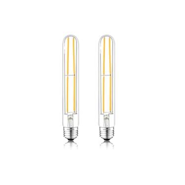 Imagem de NOVELUX Lâmpada Led E26 De 7,3 Polegadas, 60 Watts, Regulável, 3000K, Lâmpada Edison Branca Quente, Lâmpada Tubular T10 De 6 W, Longa, De Vidro Transparente, Para Pendente Rústico, Tubo Industrial,