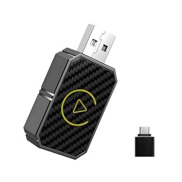 Imagem de KORBROS Adaptador Sem Fio Para Carplay, Mini Adaptador Para Converter De Carplay/Android Auto Com Fio Para Sem Fio