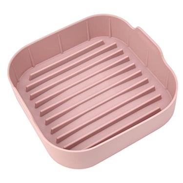 Imagem de Cesta de Fritadeiras de Silicone Cesta de Fritadeira de Silicone, Circulação de Ar de 360 ​​graus, -40 ℃ ℃220 ℃, Rosa por 10 Polegadas de Fritadeira