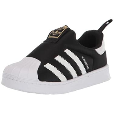 Imagem de adidas Originals Tênis masculino Superstar Classic cano baixo, Núcleo preto/branco/dourado metálico, 19