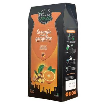 Imagem de Erva Mate Chimarrão FONTE DO MATE LARANJA GENGIBRE 500g