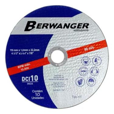 Imagem de Disco de Corte DCI 10 7,8pol Berwanger, 180x1,6x22,2mm