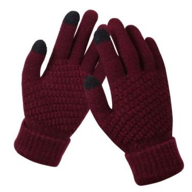 Imagem de Luvas Inverno Touch Screen Toque Celular Frio Vento Feminina - Modas F
